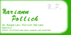 mariann pollich business card